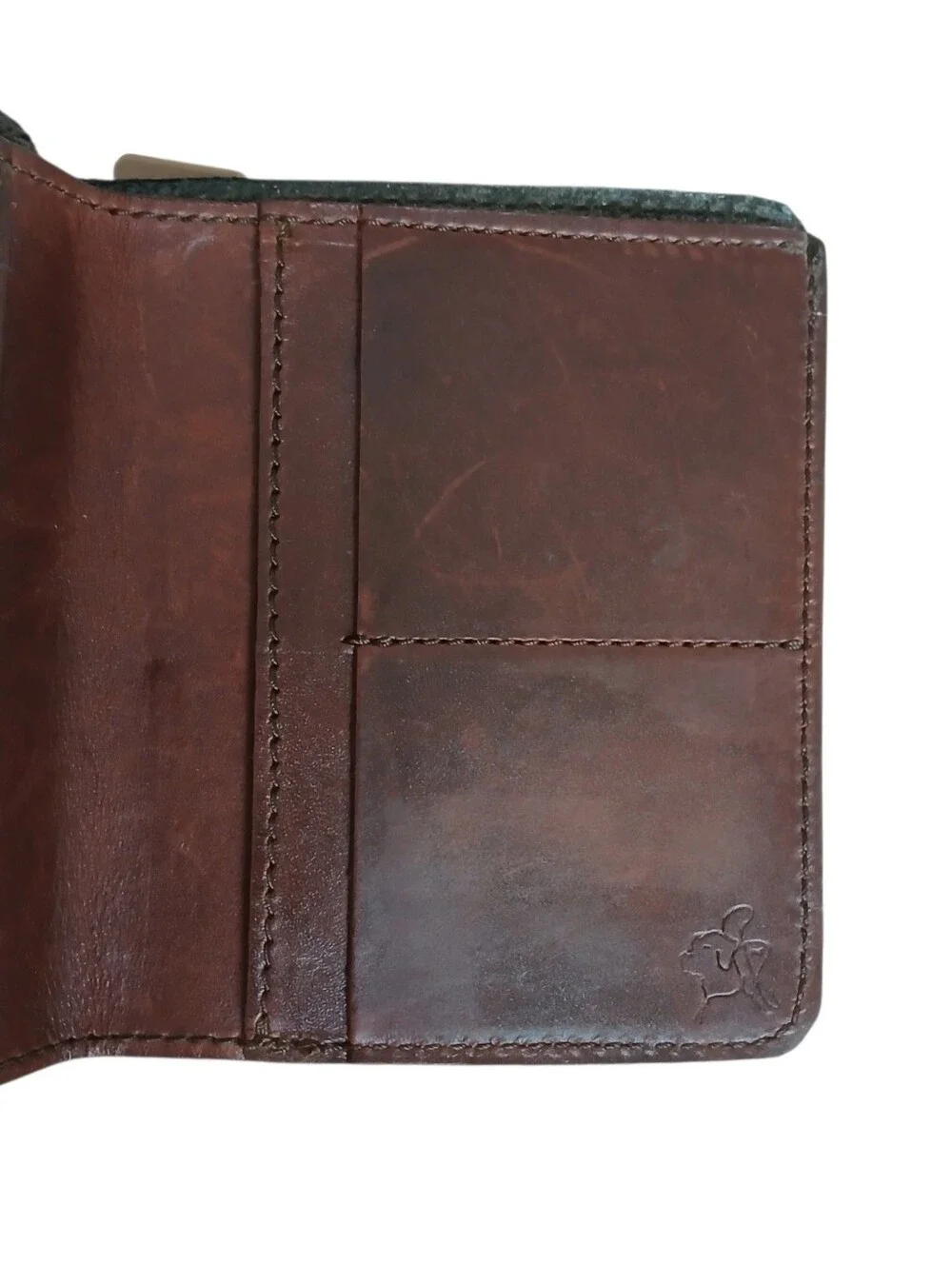 Saddleback Leather Company Rugged Bifold Wallet Dark Brown Heavy Stitch Logo